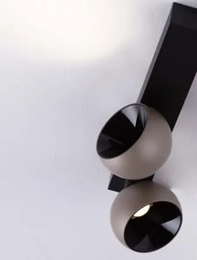 LED stmievateľné champaign zlato-čierne moderné stropné svietidlo Lusa