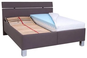 Čalúnená posteľ s matracom a úložným priestorom ALIS 160x200 cm hnedá