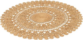 Prírodný okrúhly jutový koberec Oriental Mandal - Ø 125 cm
