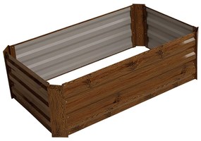 Kovový vyvýšený záhon Nonky Typ 5 - hnedá