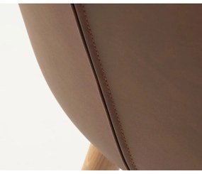 Hnedé kovové jedálenské stoličky v súprave 2 ks Teslin – Unique Furniture