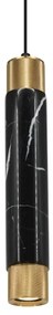 Luster na lanku MARBLE 1xGU10/8W/230V čierna/zlatá