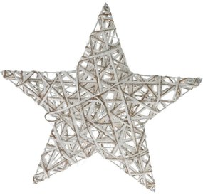 Vianočná LED hviezda Greyse sivá, 40 cm