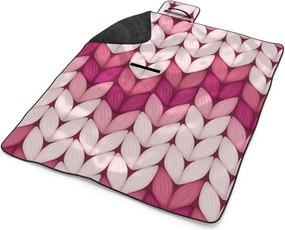 Sablio Plážová deka Trojfarebné ružové pletenie: 200x140 cm