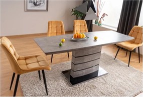 SI Elegantná zamatová stolička kari