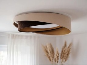 Stmievateľné LED stropné svietidlo SM. GALAXY M. 24W/230V pr. 55 cm béžové/hnedé/zlaté + diaľkové ovládanie