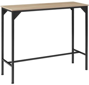 tectake 404339 barový stôl kerry 120x40x100,5cm - industrial svetlé drevo, dub sonoma