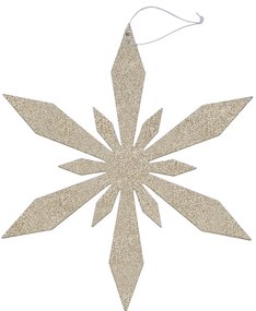 DECOLED Snehová vločka II, priemer 80 cm, zlatá