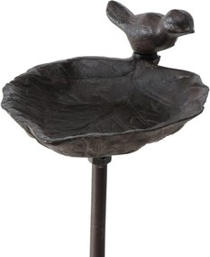 Zapichovacie napájadlo pre vtáky Lea, 98x14 cm, liatina, hnedá