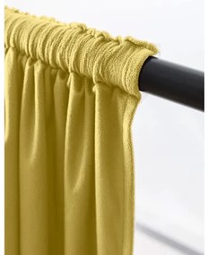 Zatemňovacia záclona VELVET 140x270 cm, horčicová Zavesenie: Riasiaca páska