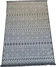 Sivý boho koberec s geometrickým vzorom Boho 086-S Rozmer: 80x250 cm