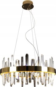 Veľký luster s glamour kryštálmi Prince Led nad posteľou v spálni