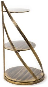 Kovový servírovací podnos Nowell Gold, 38x60 cm