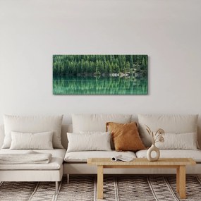 Obraz - Ihličnany pri jazere (120x50 cm)