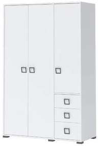 Skriňa 3D3S Kiki G33-BE/KI-15 white/white