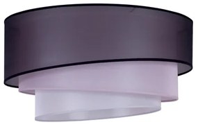 Duolla - Stropné svietidlo TRIO 1xE27/15W/230V pr. 45 cm čierna/ružová/strieborná