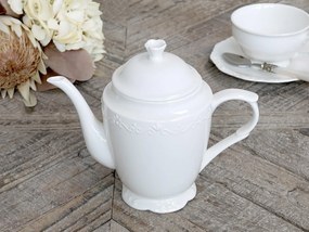 Porcelánová čajová kanvica s čipkou Provence - 12*20 cm/ 0.9L