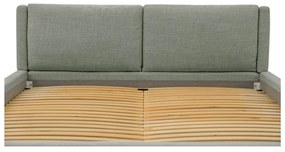 Sivá čalúnená dvojlôžková posteľ s roštom 140x200 cm Dreamer – Scandic