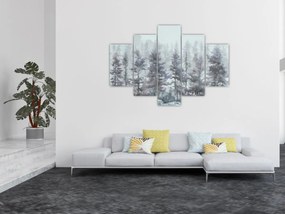 Obraz - Borovicový les II., aquarel (150x105 cm)
