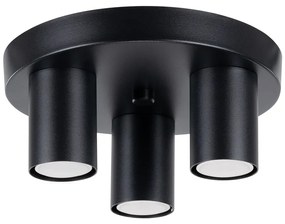 Čierne stropné svietidlo Castro – Sollux