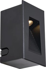 Sada 6 moderných zapustených nástenných svietidiel čierna 7 cm vrátane LED IP65 - Trem