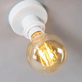 Moderné stropné svietidlo matná biela s čiernym tienidlom 45 cm - Combi