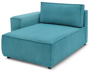 Modrý menčestrový modul pohovky (ľavý roh) Nihad modular – Bobochic Paris