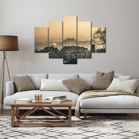 Obraz - Mesto pod hmlou (150x105 cm)