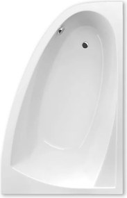 Roltechnik Outlet Asymetrická akrylátová vaňa iBATH ASYMMETRIC NEO ROTH-Variant: rozmery: 150x95 cm, orientácia: Ľavá - (iBATH_ASYMMETRIC_NEO_150L - …