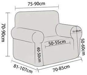 4Home Napínací poťah na kreslo Magic clean hnedá, 75 - 95 cm