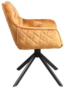 furniture-nabytek.cz - Sada 2 masívnych stoličiek Carlton Curry, textília / kov, lakované, farba kari / čierna