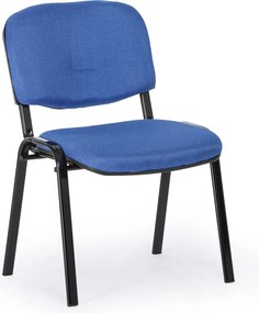 Konferenčná stolička VIVA PLUS 3+1 ZADARMO - čierne nohy, modrá