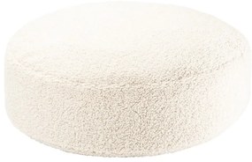 Krémový detský sedací vak z textílie buklé Round – Wigiwama