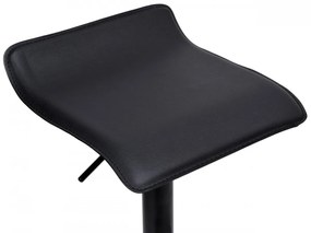 Barová židle PORTI BLACK eko kůže černá