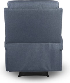 Relaxačné polohovacie TV kreslo VELORA — látka, tmavosivá, nosnosť 130 kg