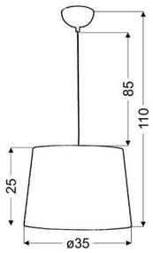 Luster na lanku ORLANDO 1xE27/60W/230V