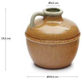 Hnedá keramická váza Tamariu – Kave Home