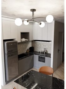 Luster na tyči PREGOS 4xE14/10W/230V čierna