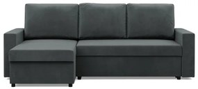 Rohová rozkladacia sedačka NEO Kronos tmavosivá