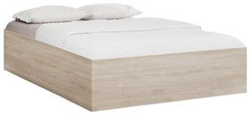 Posteľ BELLA 180 x 200 cm, dub sonoma Rošt: S lamelovým roštom, Matrac: Matrac DELUXE 10 cm