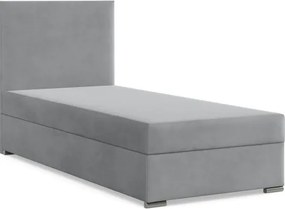 Čalúnená posteľ ZONZA Velvet 90×200 cm svetlosivá