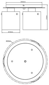Brilliant - Stropné svietidlo BETH 3xE27/60W/230V priemer 37 cm čierna/dymová