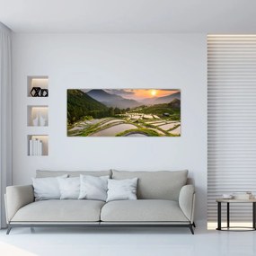 Obraz - Ryžové terasy (120x50 cm)