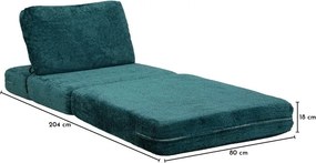 Zelenomodré rozkladacie kreslo z textílie buklé Faster – Mauro Ferretti