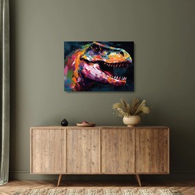 Sklenený obraz - Dinosaurus, maľba (70x50 cm)