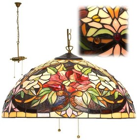 Double chain Tiffany luster do obývačky LILY Ø50 2XE27