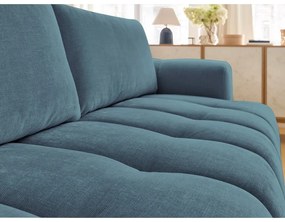 Modrá rozkladacia/s úložným priestorom pohovka 251 cm Fuji – Bobochic Paris