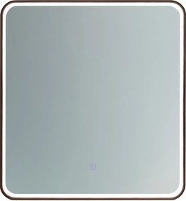 Dotykové nástěnné zrcadlo s LED osvětlením VEGA 60x65 cm černé
