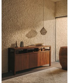 Závesné svietidlo v zlatej farbe s kovovým tienidlom ø 30 cm Sarraco – Kave Home