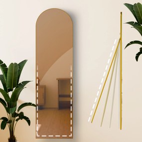 Zrkadlo Moline 140x40 cm - zlaté lesklé